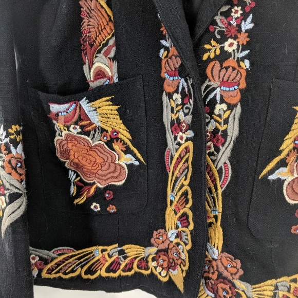 Anthropologie Maeve Ellen Embroidered Blazer - Picture 4 of 7